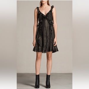 ALL SAINTS Darrell ruffel dress